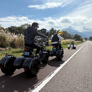 電動バイクでドライブ！